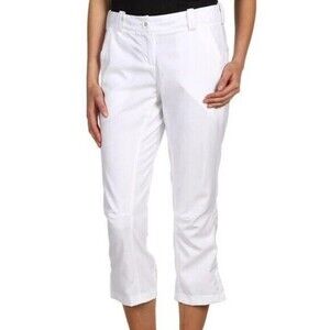 Nike Golf Tour Performance Capri Pants Womens Sz 4 Ivory Dri-Fit Stretch Comfort
